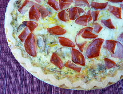 Pepperoni Pizza Quiche from Cookies on Friday