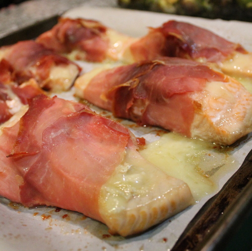 Prosciutto Wrapped Salmon and Brie