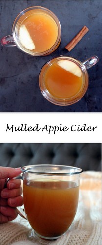 Mulled Apple Cider - Apple cider slowly simmers away with spices that remind you of fall, for a wonderful beverage to savor while you enjoy the beautiful cool weather this fall.