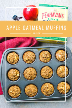 Sweet apple oatmeal muffins make a delicious grab & go breakfast or snack for busy weekdays (hello, meal prep!).