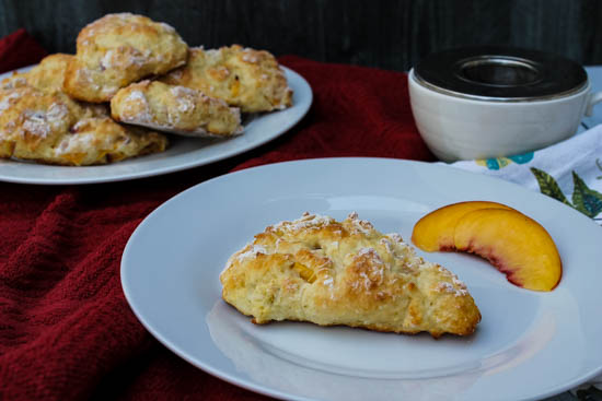 Light and fluffy with sweet fresh peaches, these Peach Scones are a wonderful snack to accompany an afternoon cup of tea.