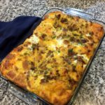 A hearty protein-rich breakfast, this Breakfast Casserole recipe can be assembled up to 12-hours ahead, making it great for entertaining and morning potlucks.