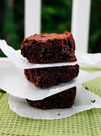 These gluten-free, fudge-like brownies are rich in chocolate flavor and sure to satisfy your sweet tooth!