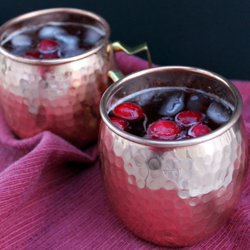 Cranberry Moscow Mules are a fall twist on a classic cocktail