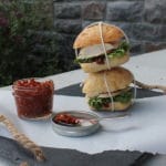 Sun Dried Tomato Pesto Chicken Sandwiches - Sun dried tomato pesto gives a standard chicken sandwich a HUGE flavor boost.