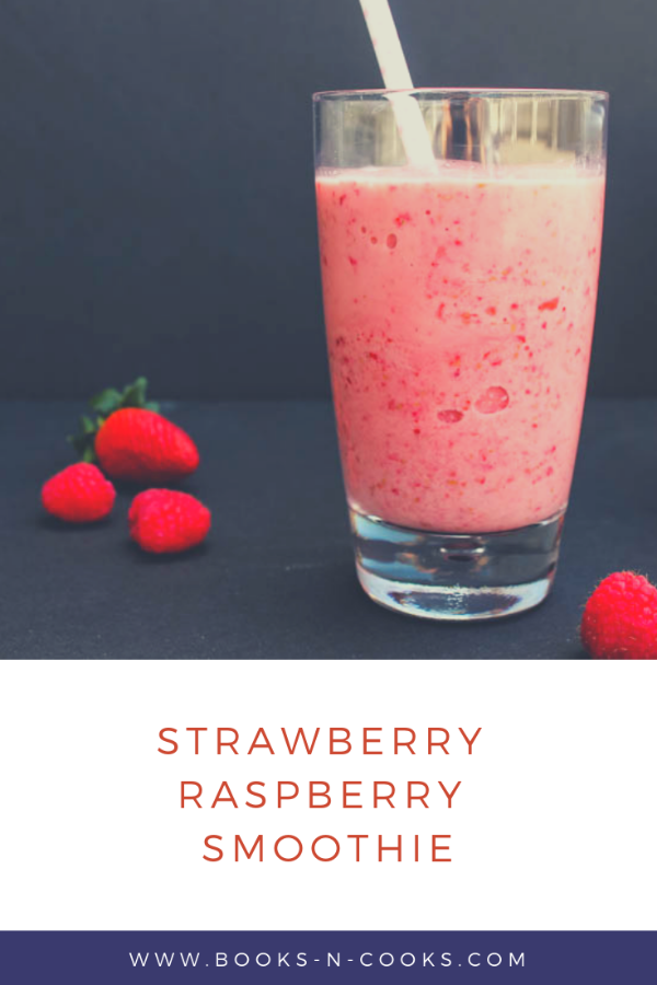 Fruit, @nancysyogurt and milk make this 5-minute, 4-ingredient Strawberry Raspberry Smoothie a filling but healthy breakfast or snack. #SpringSweetsWeek  