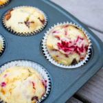 These Raspberry Dark Chocolate Muffins feature sweet, ripe berries, rich dark chocolate, and good-for-you Greek yogurt that is a delicious breakfast or snack.