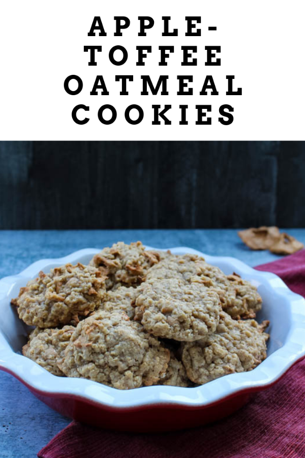 Apple-Toffee Oatmeal Cookies are a sweet fall twist on a classic cookie. 