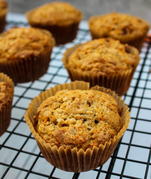 Celebrate spring and carrot cake season with these Carrot Cake Muffins - Any muffin that tastes like a dessert is a Breakfast Win in my book and as an added bonus, get in some veggies before lunch! 