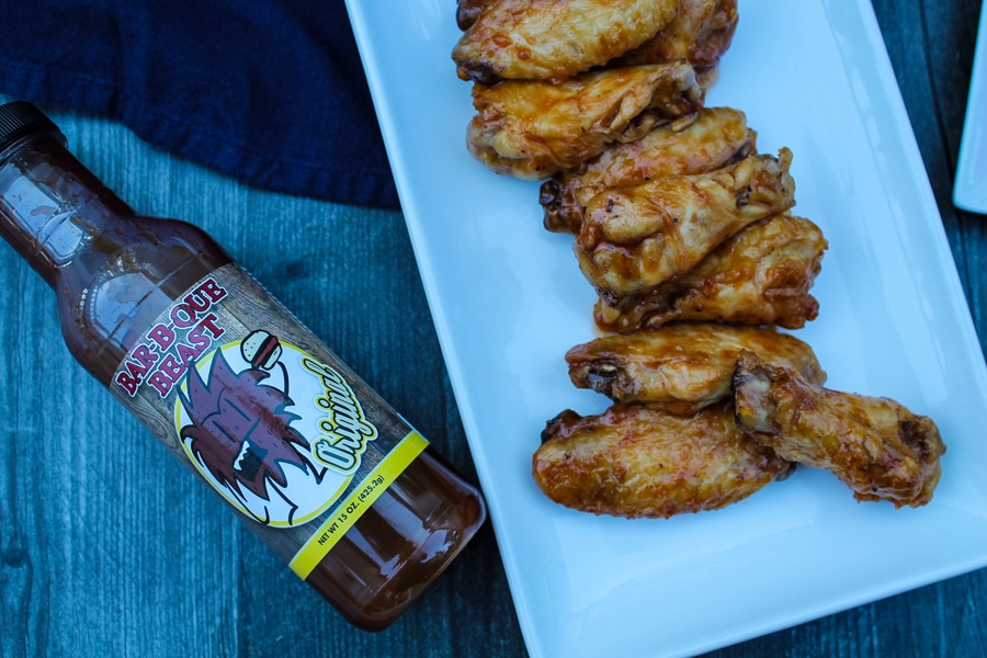 Cooking chicken wings in the air fryer creates a wonderfully crispy wing. Cook and then toss in your favorite BBQ sauce for a great snack, game day appetizer, or fun dinner.