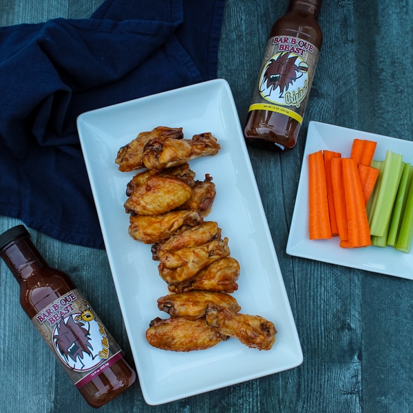 Cooking chicken wings in the air fryer creates a wonderfully crispy wing. Cook and then toss in your favorite BBQ sauce for a great snack, game day appetizer, or fun dinner.