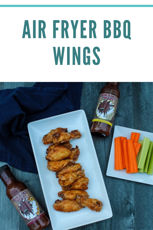 Cooking chicken wings in the air fryer creates a wonderfully crispy wing. Cook and then toss in your favorite BBQ sauce for a great snack, game day appetizer, or fun dinner.