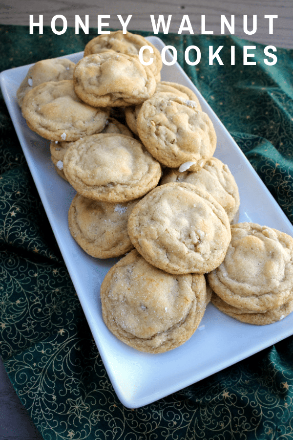 Soft, sweet, and studded with crunchy walnuts, these sugar-coated Honey Walnut Cookies will be a delightful surprise to any holiday cookie tray. 