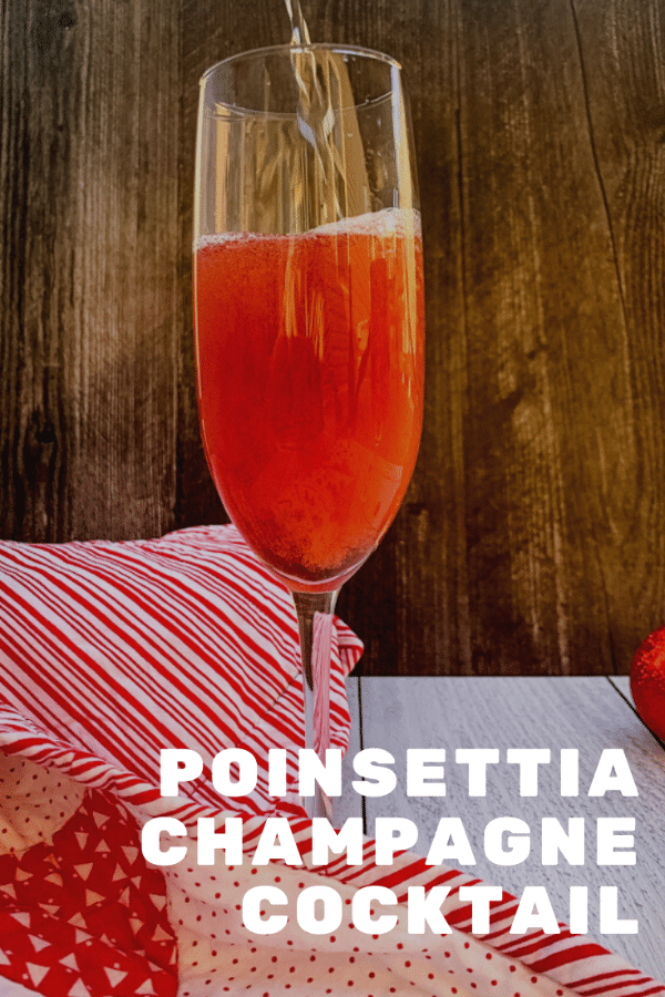 Poinsettia Champagne Cocktail on Books n' Cooks