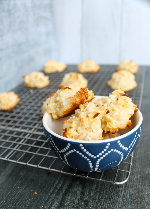 bowl of coconut macaroons