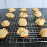 coconut macaroons on a wire cooling rack