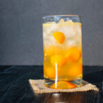 Side view of St. Germain Kumquat Cocktail