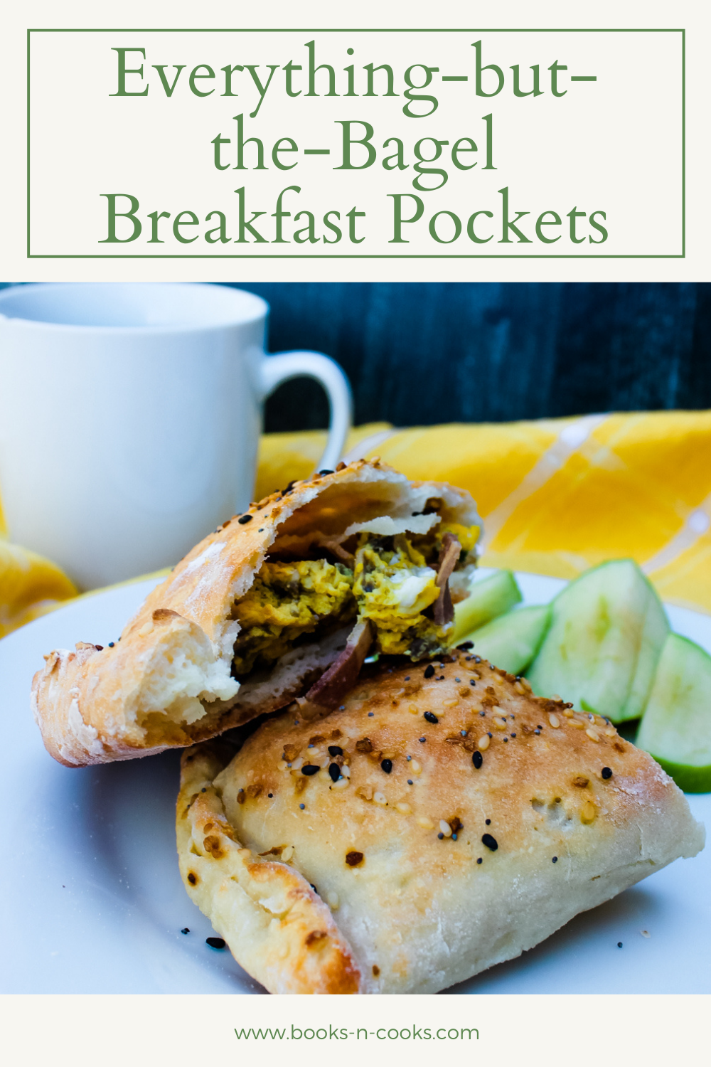 These Everything-but-the-Bagel Breakfast Pockets are a hearty family favorite breakfast. Make them on the weekend with your favorite filling and enjoy for breakfast all week long. 
