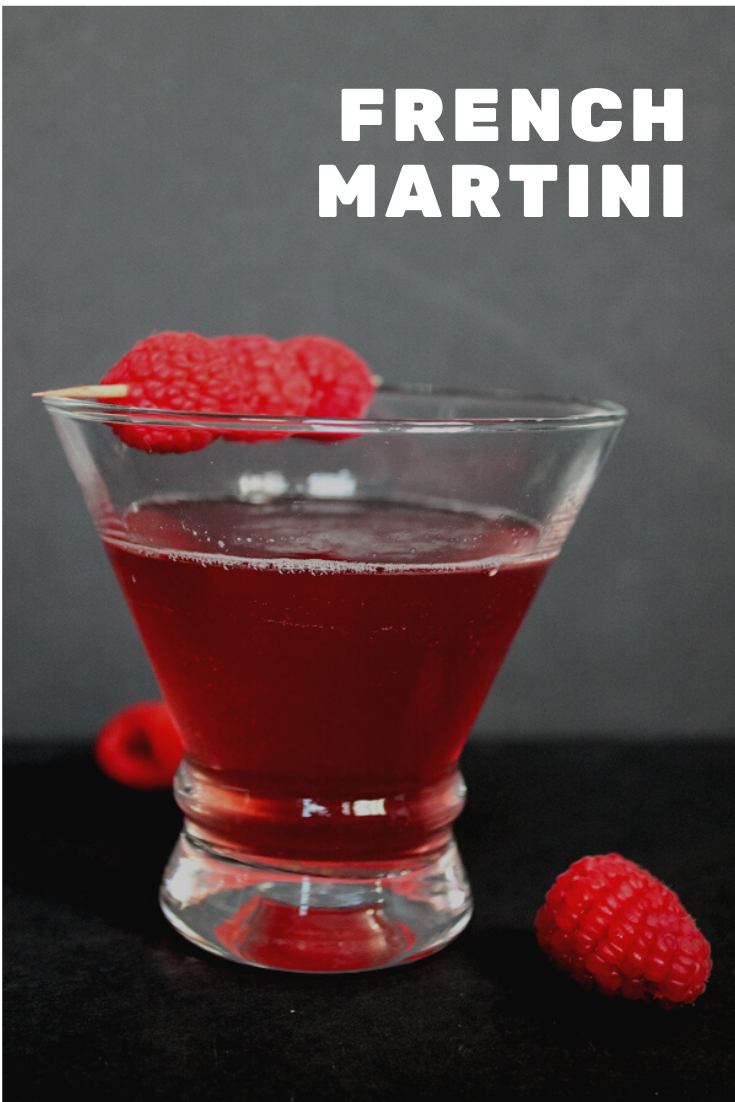 A retro vodka-based cocktail, the French Martini is sweet, fruity, and tastes a bit like cotton candy due to the combination of black raspberry liqueur and pineapple juice.