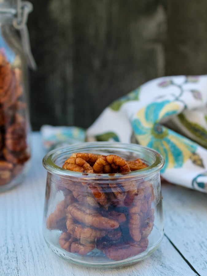 Sweet Bourbon Roasted Pecans