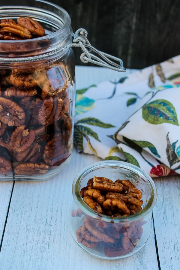 Sweet Bourbon Roasted Pecans