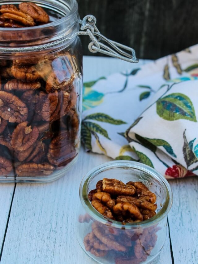 Sweet Bourbon Roasted Pecans