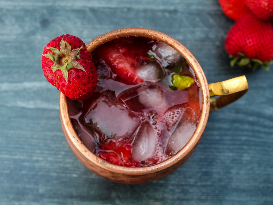 Strawberry Basil Moscow Mule