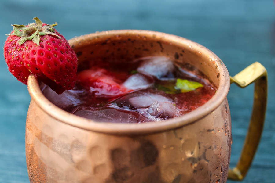 Strawberry Basil Moscow Mule