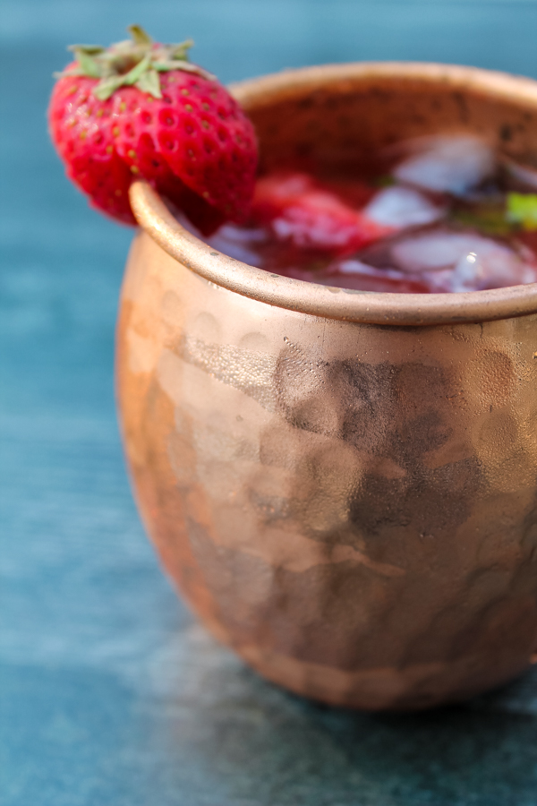 Strawberry Basil Moscow Mule