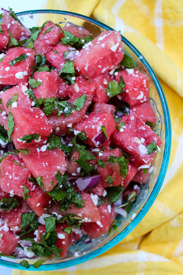 Watermelon Salad with Feta and Mint